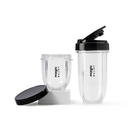 Kit De Acessorios Com Copo Alto, Copo Curto, Tampa Para Viagem E Tampa Solida Para Magic Bullet Kitchen Express