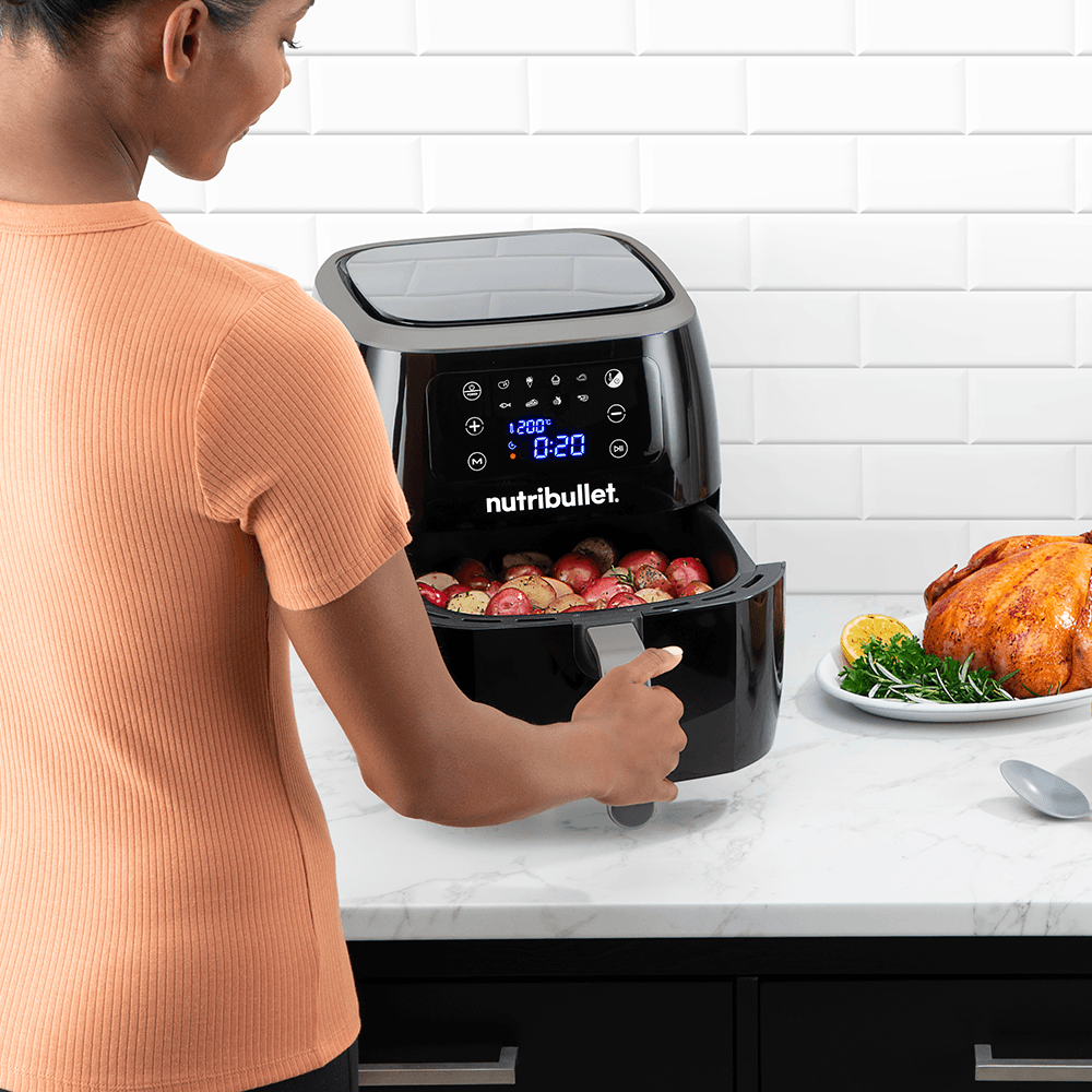 Fritadeira Sem Óleo Airfryer Digital Nutribullet 7L Xxl 1700W Com Tecnologia 360° Ultra